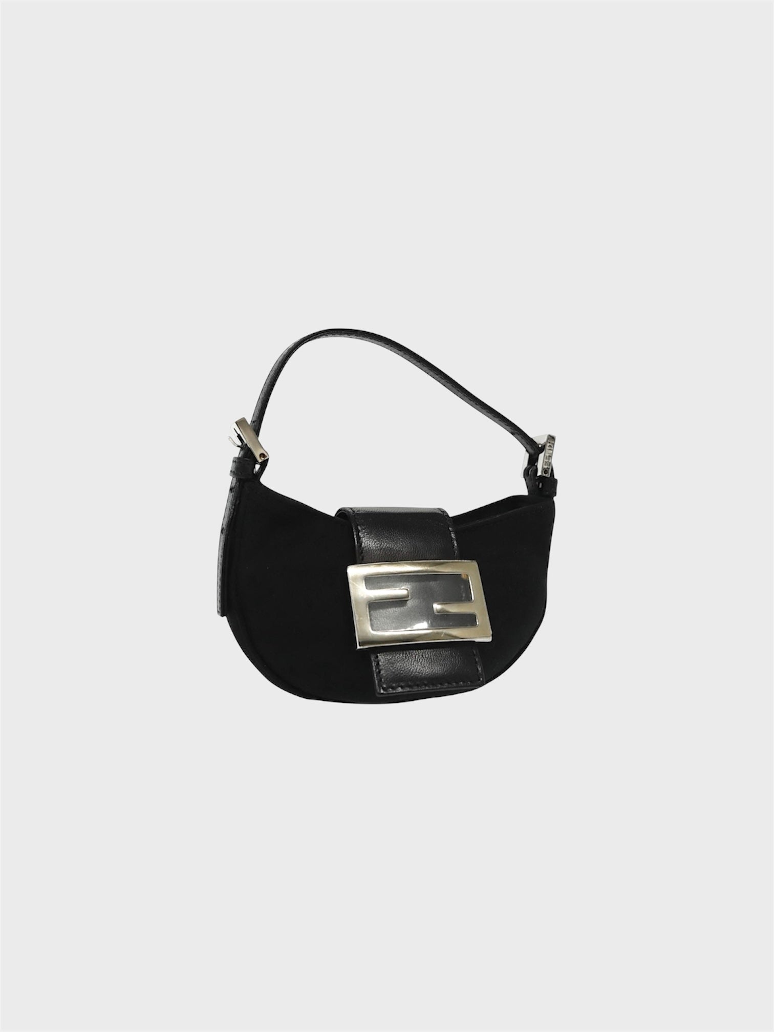 FENDI BLACK NEOPRENE CROISSANT BAG ARCHIVE24